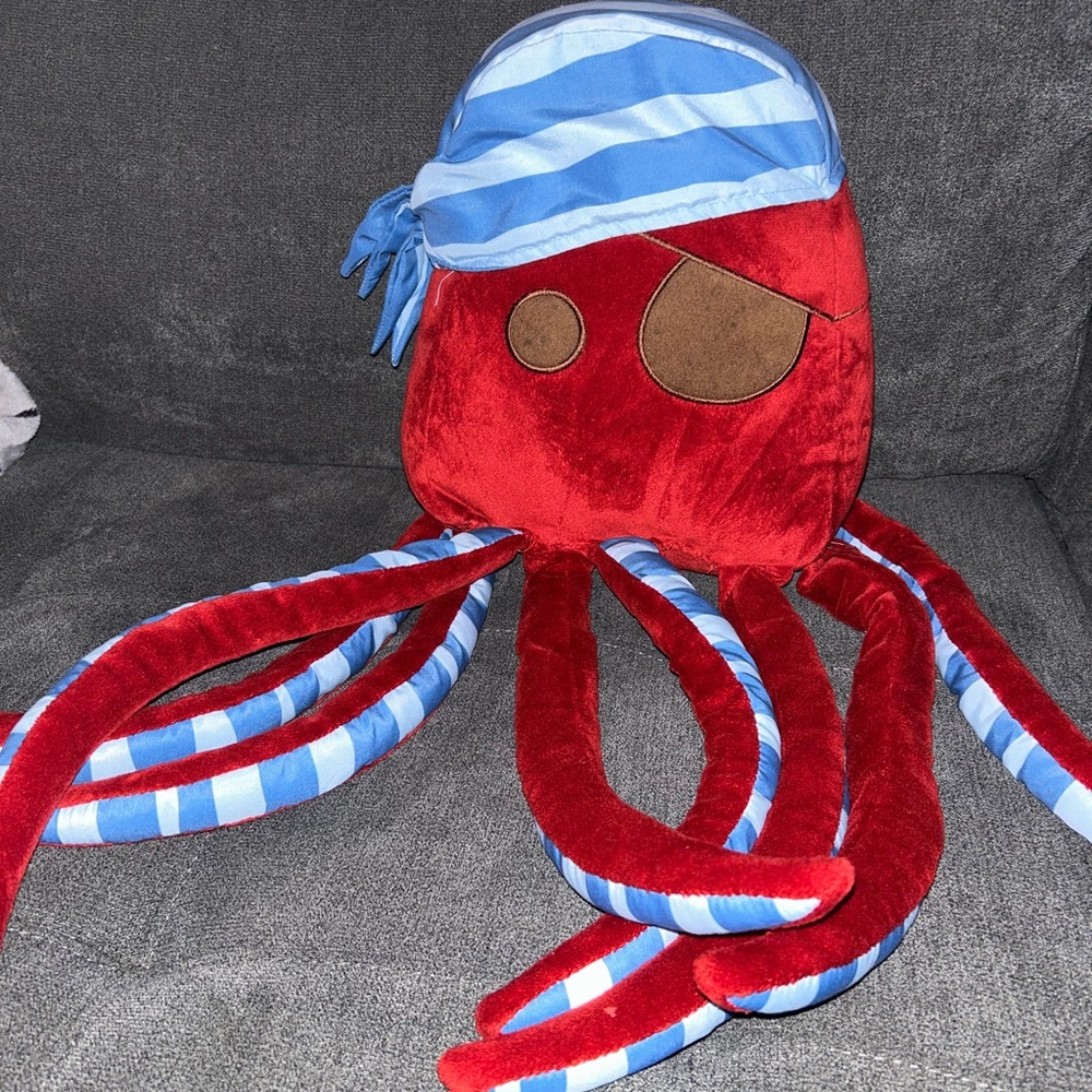 Circo Pirate Octopus Plush - Red and Blue - Picture 4 of 4